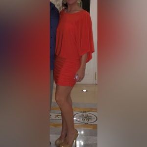 Orange Scrunch Dress